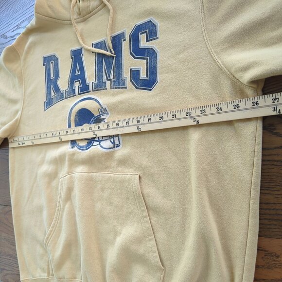 NFL Team Apparel Los Angeles Rams Hoodie Sweatshirt XXL Gold Fleece Pullover - Picture 8 of 14